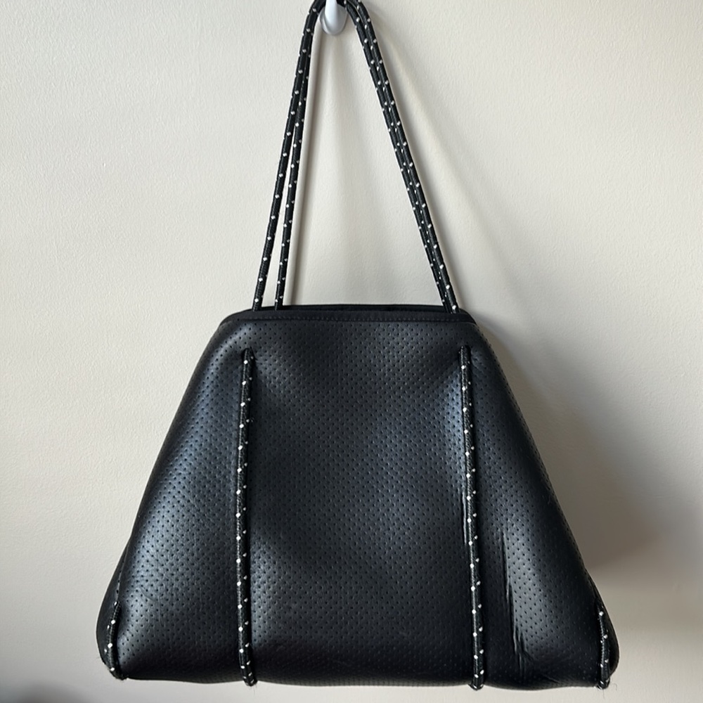 Great condition Haute Shore Black with front stripe tote - Picture 3 of 4